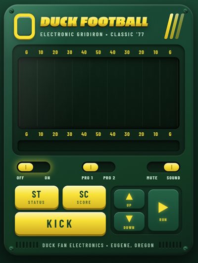 Duck Electronic Football handheld game